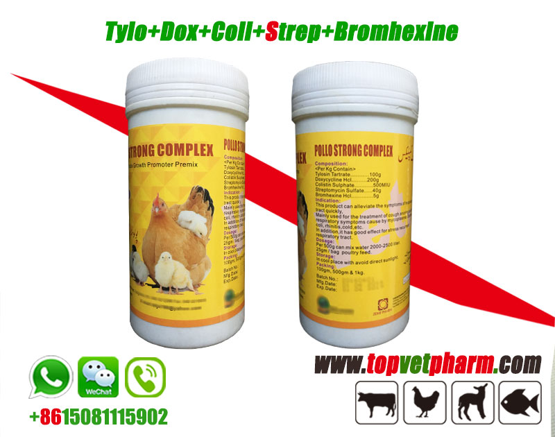 Tylosin Doxycycline Colistin Neomycin Bromhexine Powder